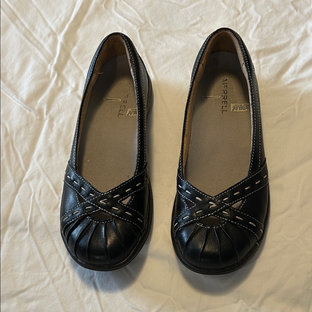 Merrell Women's Black Leather Loafers